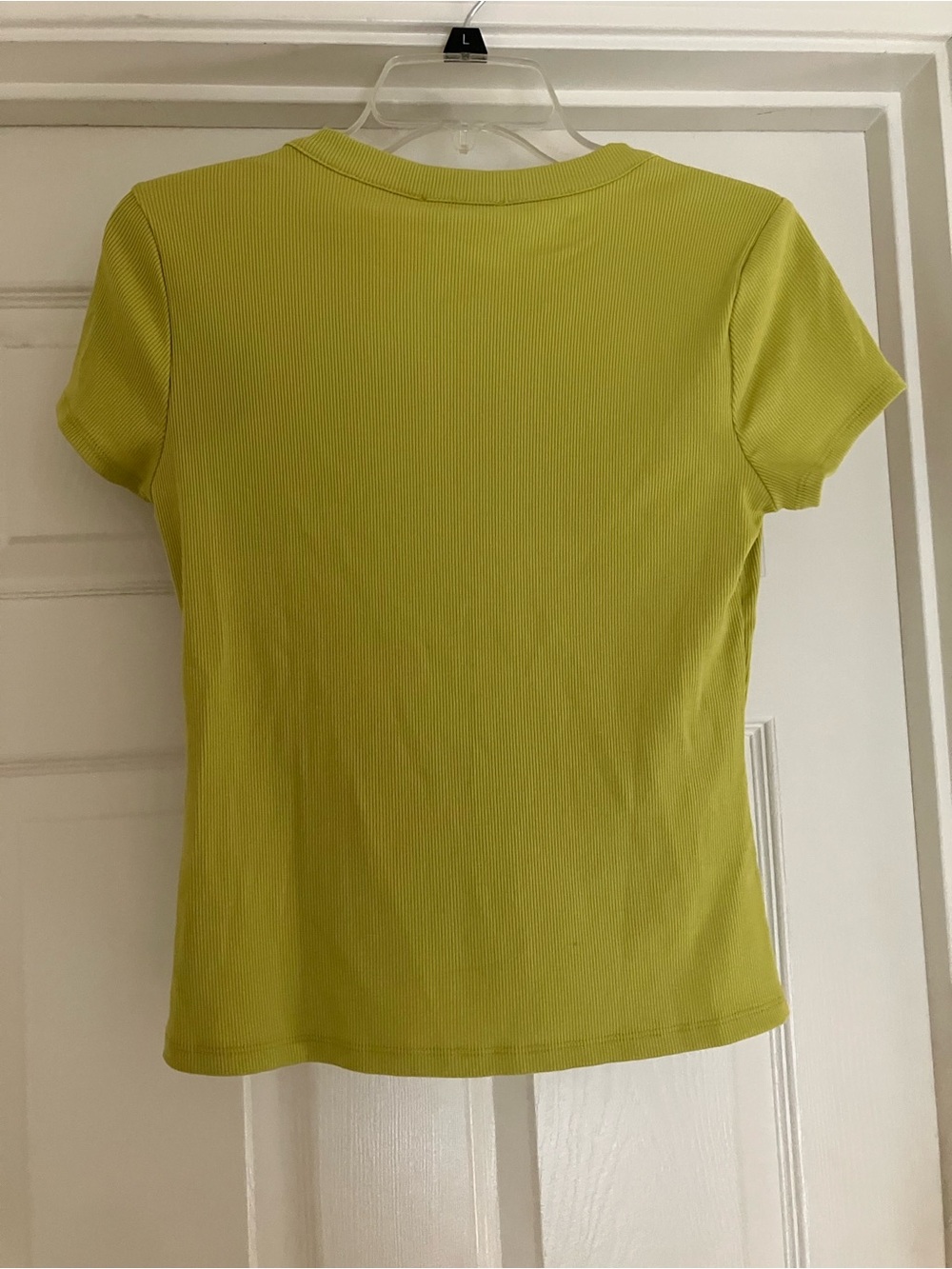 CURRENT/ELLIOTT Solid Ribbed Knit Button Front Top Apple Green Small S NEW NWT - Picture 2 of 4